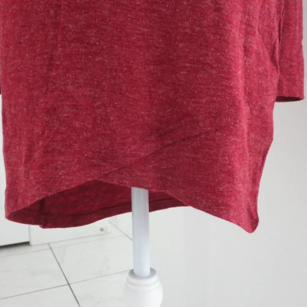 New LISTICLE Sexy Sweater Mini Dress Heathered Red Form Fitting M - Picture 4 of 13